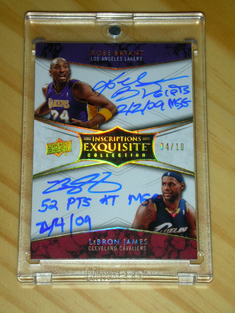 Kobe Bryant Lebron James Dual Auto