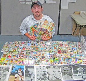 Dan with Autographed Baseball Cards
