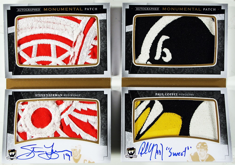 2013-14-NHL-The-Cup-Upper-Deck-Monumental-Autographed-Patch-Yzerman-Coff...