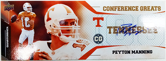 2014-Upper-Deck-Conference-Greats-SEC-Autographed-Peyton-Manning-Blow-Up-Box-Topper-