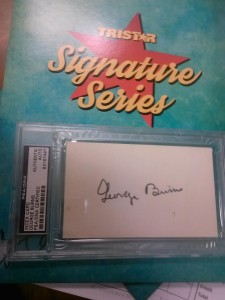 George Burns from Tri Star Signature Series