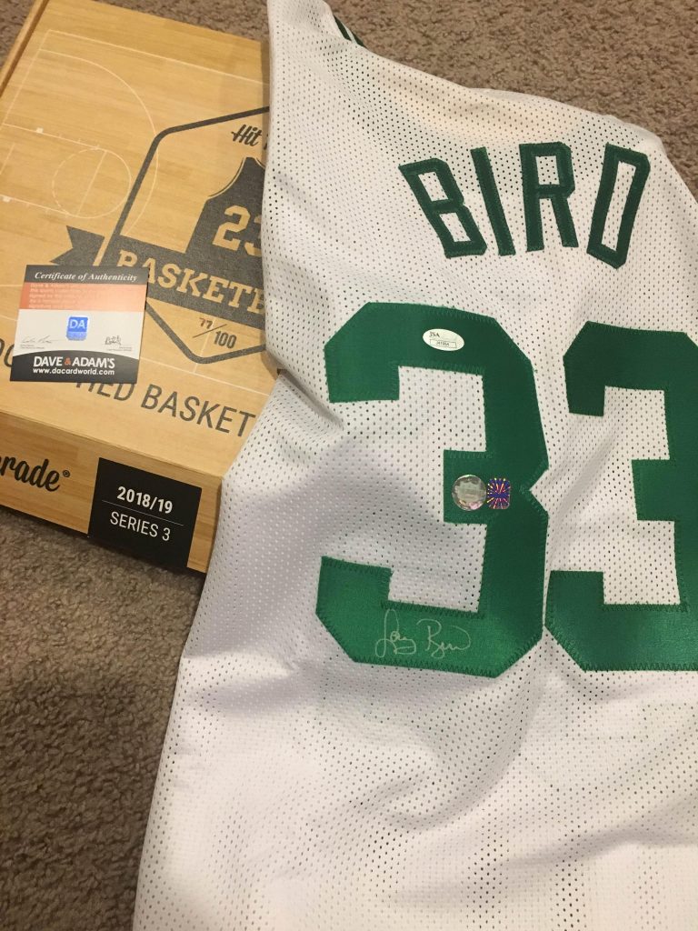 larry bird autographed jersey