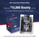 $15K bounty out for Herbert  1/1 Shield in 2021 Jersey Fusion