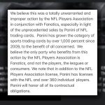 NFLPA terminates Panini deal three years early, Panini responds